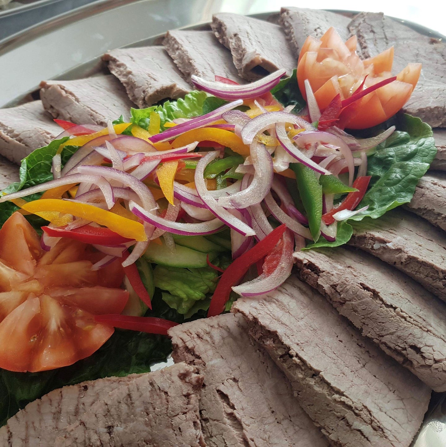 Tray of Roast Beef Slices